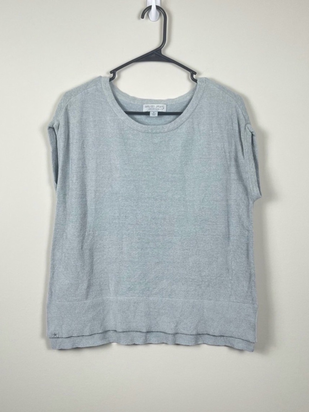 Barefoot Dreams CozyChic Ultra Lite Cap Sleeve Tee Medium